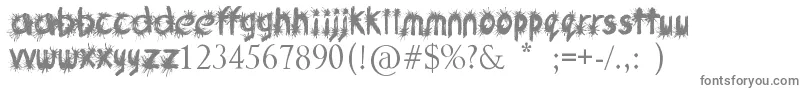 Ink Studio-fontti – harmaat kirjasimet valkoisella taustalla