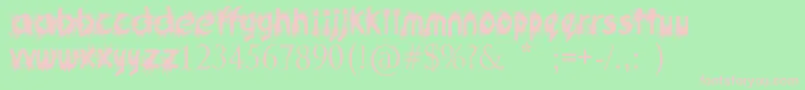 Ink Studio Font – Pink Fonts on Green Background