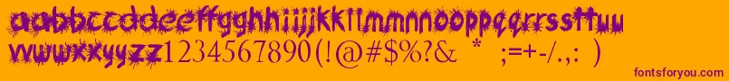 Шрифт Ink Studio – фиолетовые шрифты на оранжевом фоне