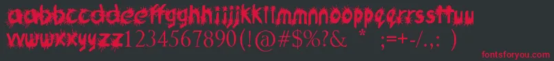 Czcionka Ink Studio – czerwone czcionki na czarnym tle