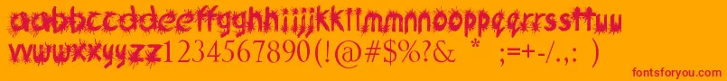 Ink Studio Font – Red Fonts on Orange Background