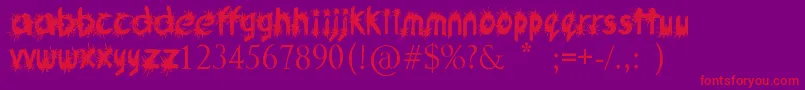 Ink Studio-Schriftart – Rote Schriften auf violettem Hintergrund