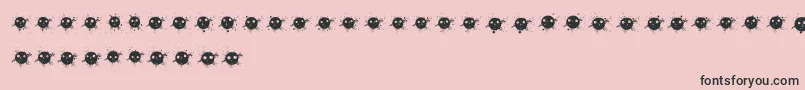 InkDrops-Schriftart – Schwarze Schriften auf rosa Hintergrund