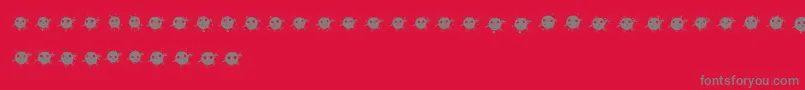 InkDrops Font – Gray Fonts on Red Background