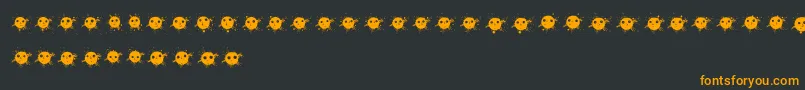 フォントInkDrops – 黒い背景にオレンジの文字