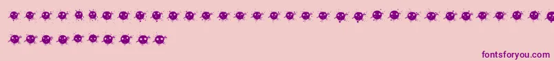 InkDrops-Schriftart – Violette Schriften auf rosa Hintergrund