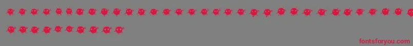 InkDrops Font – Red Fonts on Gray Background