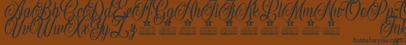 Inked Angels Personal Use Font – Black Fonts on Brown Background