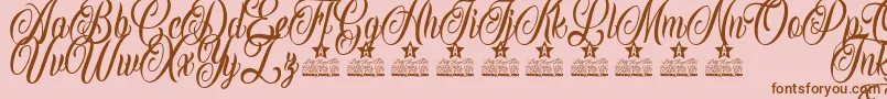 Inked Angels Personal Use Font – Brown Fonts on Pink Background