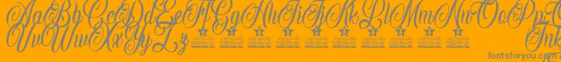 Inked Angels Personal Use Font – Gray Fonts on Orange Background