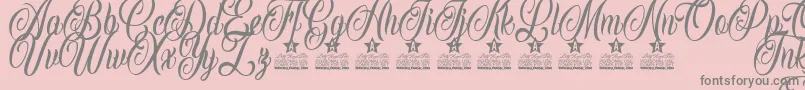 Inked Angels Personal Use Font – Gray Fonts on Pink Background