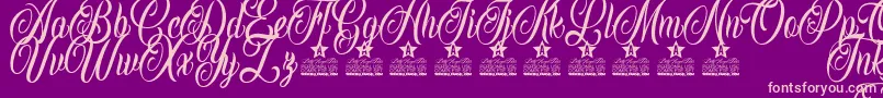 Police Inked Angels Personal Use – polices roses sur fond violet