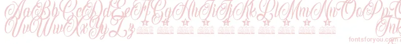 Inked Angels Personal Use-Schriftart – Rosa Schriften auf weißem Hintergrund