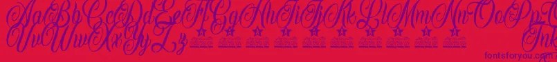 Inked Angels Personal Use Font – Purple Fonts on Red Background