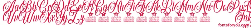 Inked Angels Personal Use Font – Red Fonts on White Background