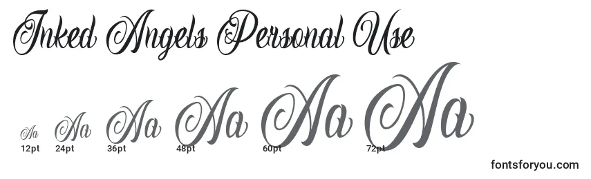 Inked Angels Personal Use Font Sizes