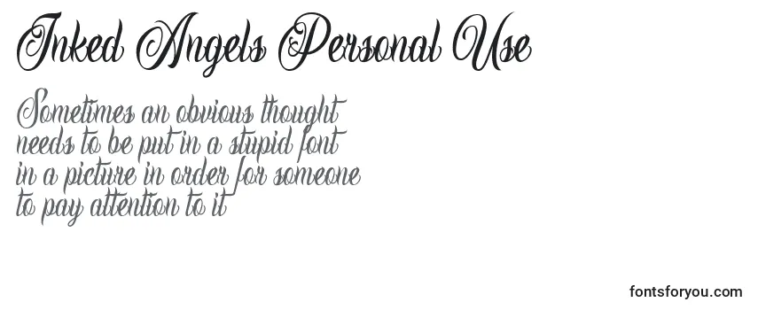 Überblick über die Schriftart Inked Angels Personal Use