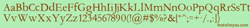 Aquifer Font – Brown Fonts on Green Background