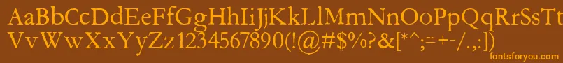 Aquifer Font – Orange Fonts on Brown Background