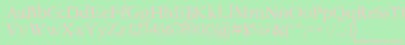 Aquifer Font – Pink Fonts on Green Background