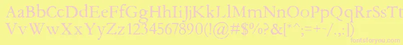 Aquifer Font – Pink Fonts on Yellow Background