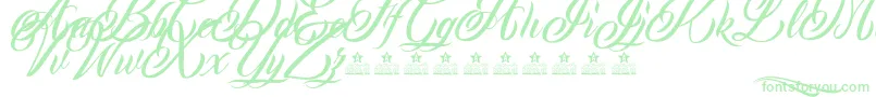 Inked Babes Personal Use Font – Green Fonts on White Background