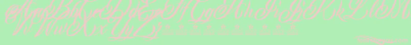 Inked Babes Personal Use-Schriftart – Rosa Schriften auf grünem Hintergrund