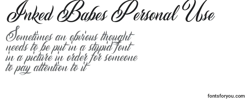 Przegląd czcionki Inked Babes Personal Use