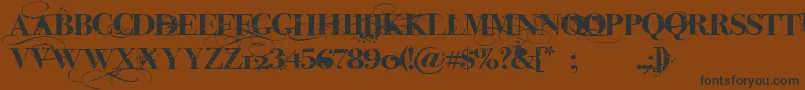 iNked God Font – Black Fonts on Brown Background