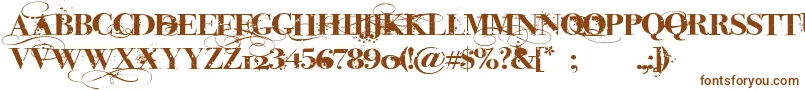 iNked God-fontti – ruskeat fontit valkoisella taustalla