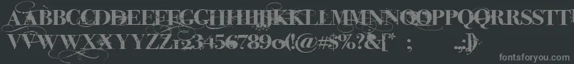 iNked God Font – Gray Fonts on Black Background