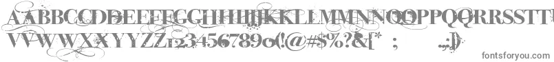 iNked God-Schriftart – Graue Schriften auf weißem Hintergrund