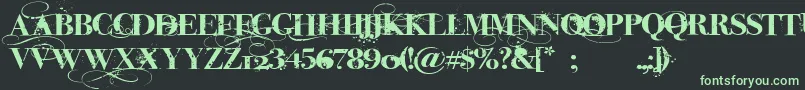 iNked God Font – Green Fonts on Black Background