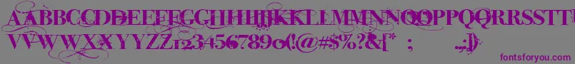 iNked God Font – Purple Fonts on Gray Background