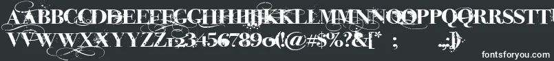 iNked God Font – White Fonts on Black Background