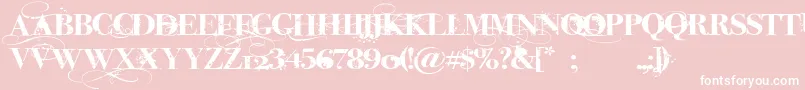 iNked God Font – White Fonts on Pink Background