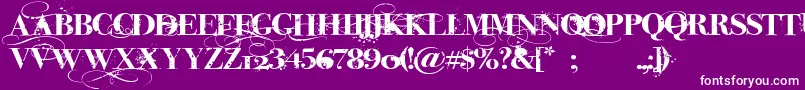 Шрифт iNked God – белые шрифты на фиолетовом фоне