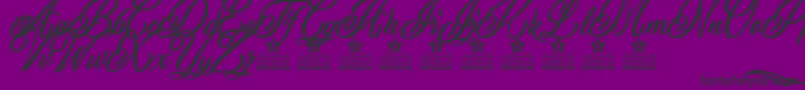 Inked Skin Personal Use-Schriftart – Schwarze Schriften auf violettem Hintergrund