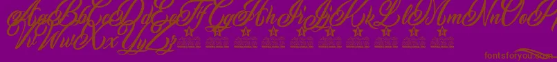 Inked Skin Personal Use Font – Brown Fonts on Purple Background