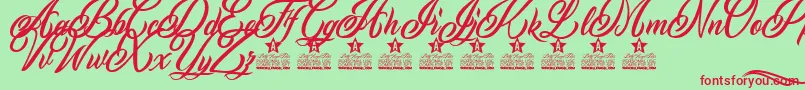 Saiba mais sobre a fonte Inked Skin Personal Use Fonte Inked Skin Personal Use – fontes vermelhas em um fundo verde