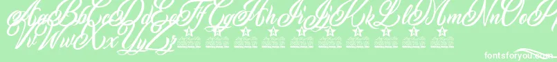 Inked Skin Personal Use Font – White Fonts on Green Background
