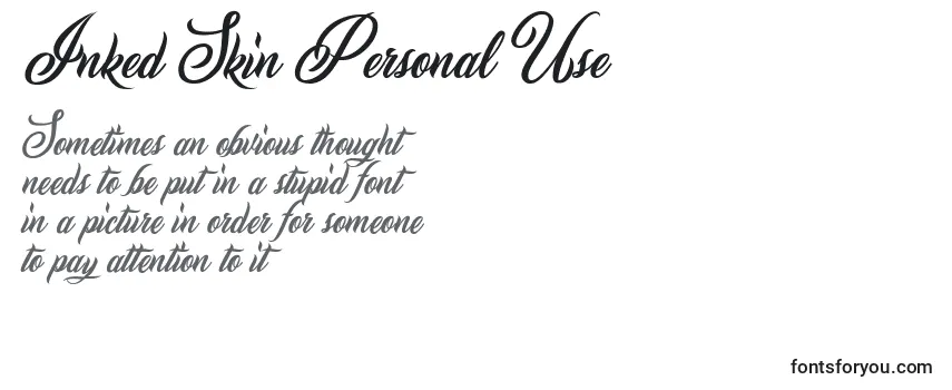 Schriftart Inked Skin Personal Use