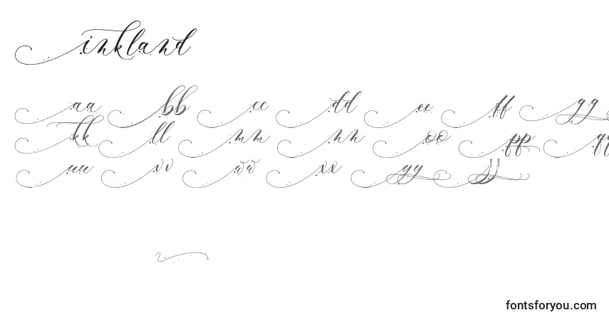 Inkland (130343)フォント–アルファベット、数字、特殊文字