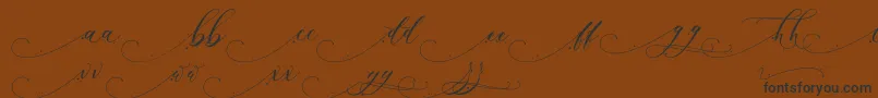 Czcionka Inkland – czarne czcionki na brązowym tle