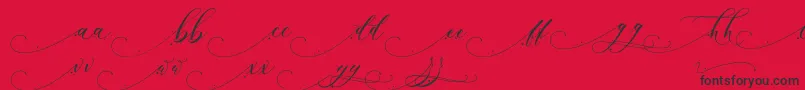 Inkland-Schriftart – Schwarze Schriften auf rotem Hintergrund