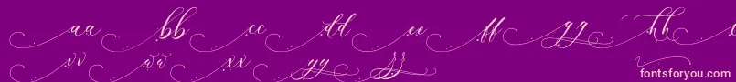 Inkland-Schriftart – Rosa Schriften auf violettem Hintergrund