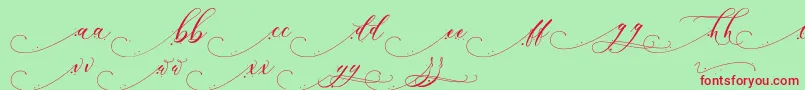 Inkland Font – Red Fonts on Green Background