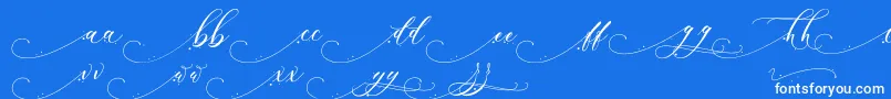 Inkland Font – White Fonts on Blue Background