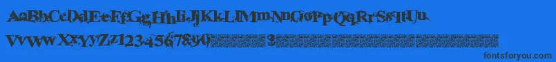 InkSpecial Font – Black Fonts on Blue Background