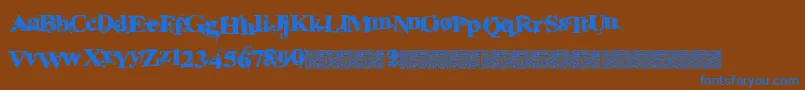 InkSpecial Font – Blue Fonts on Brown Background